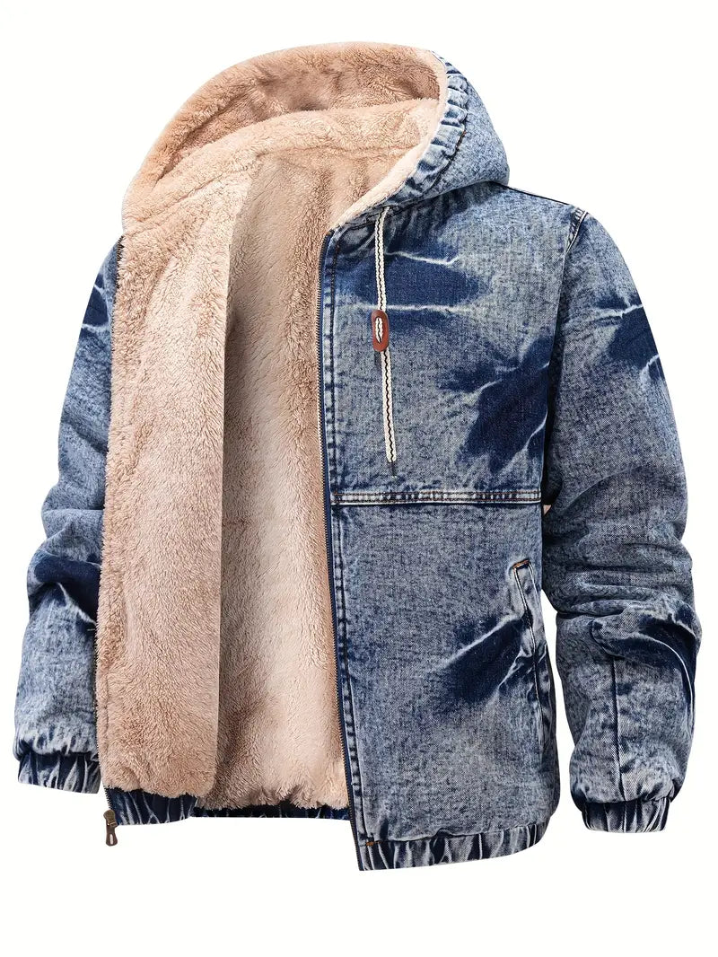 Bombjack Men’s Hooded Jacket – Full-Zip Winter Coat for Casual & Outdoor Wear