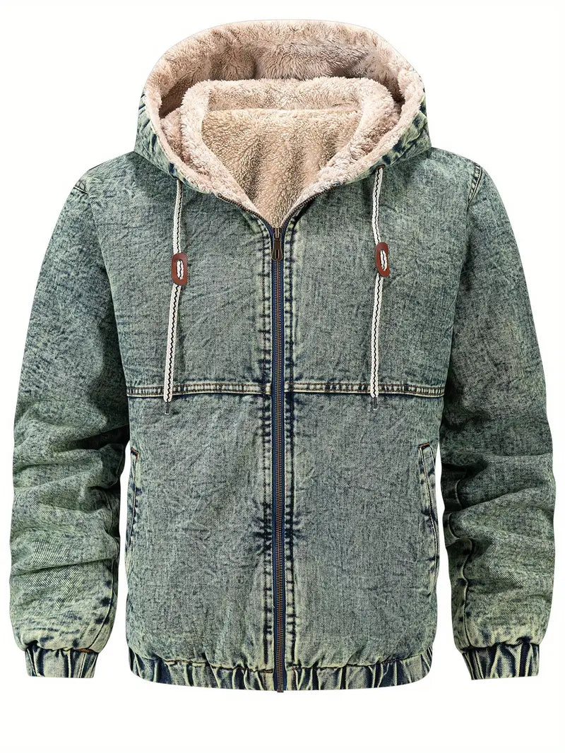 Bombjack Men’s Hooded Jacket – Full-Zip Winter Coat for Casual & Outdoor Wear