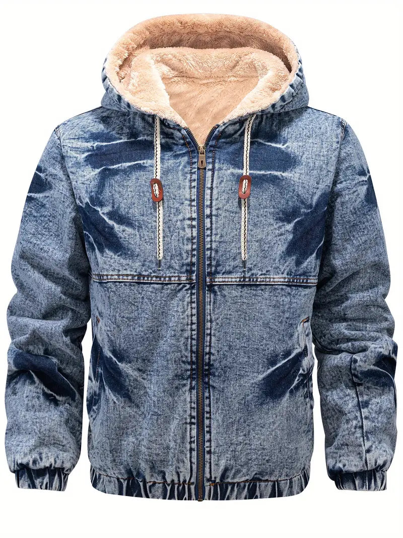 Bombjack Men’s Hooded Jacket – Full-Zip Winter Coat for Casual & Outdoor Wear