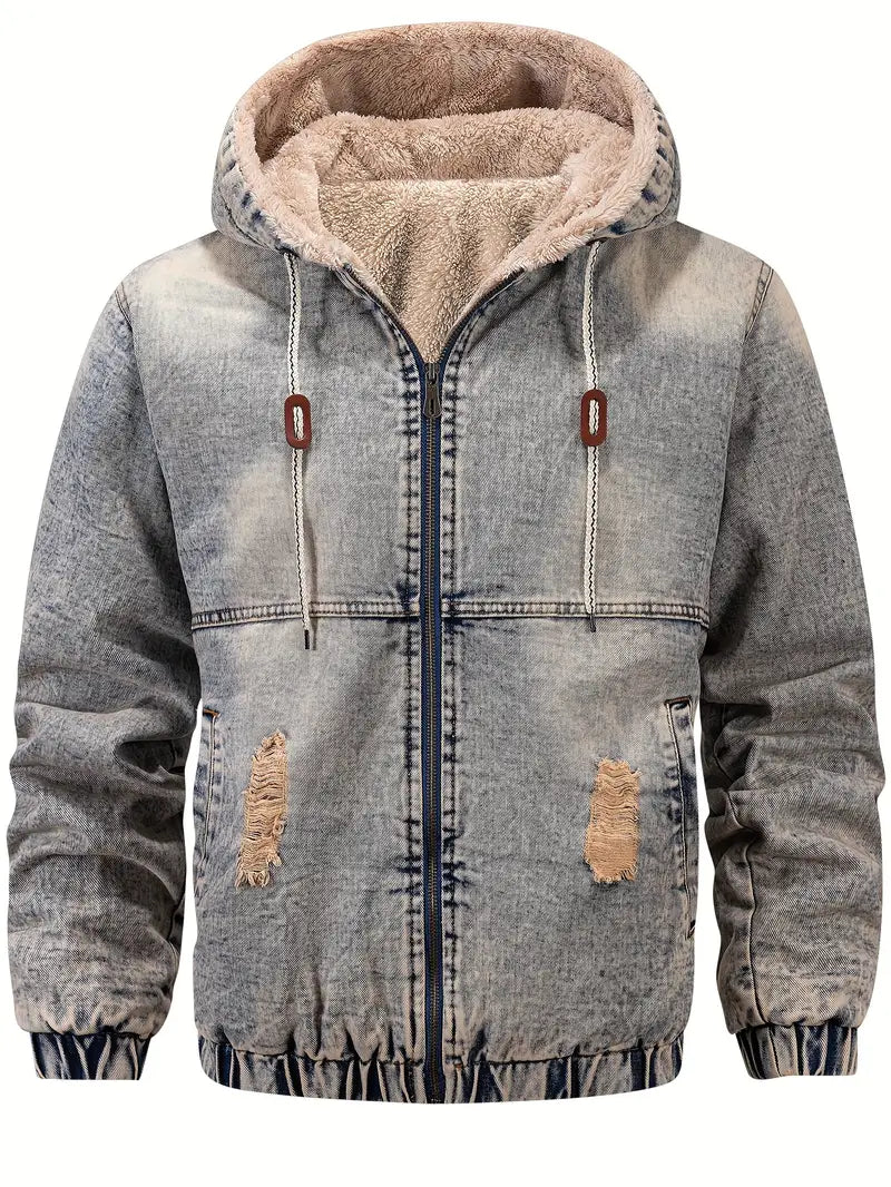 Bombjack Men’s Hooded Jacket – Full-Zip Winter Coat for Casual & Outdoor Wear